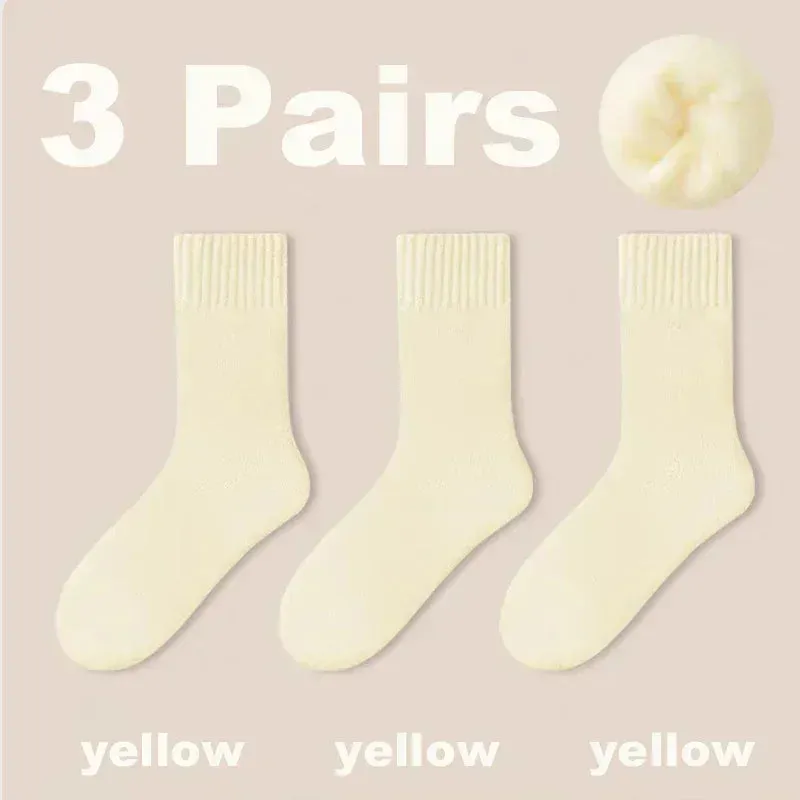 Women's Wool Winter Socks - 3 Pairs
