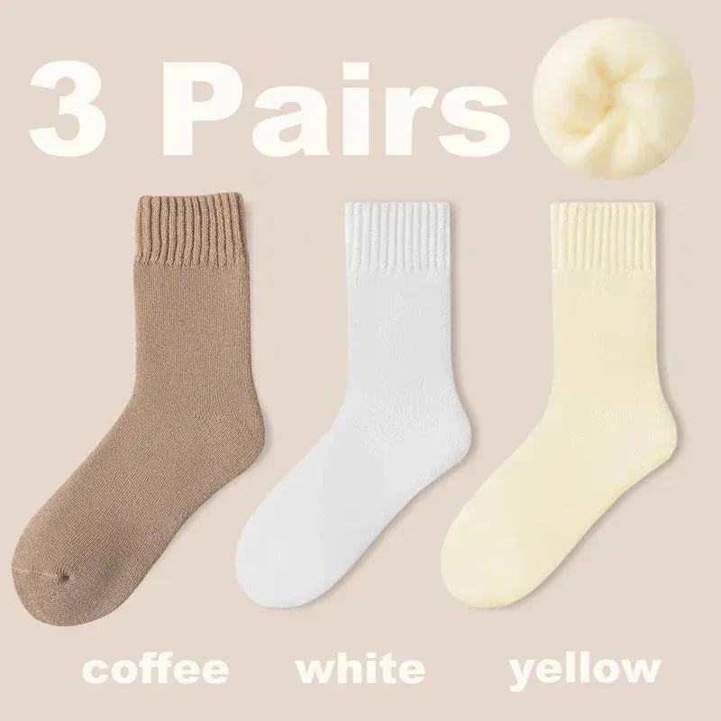 Women's Wool Winter Socks - 3 Pairs