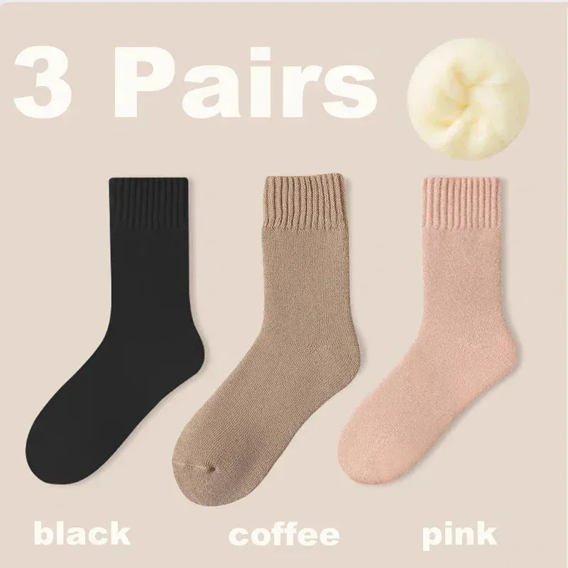 Women's Wool Winter Socks - 3 Pairs