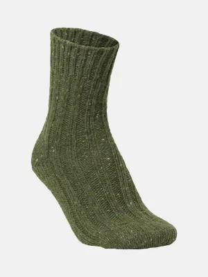 Wool Mix Socks Rib Soft - Green