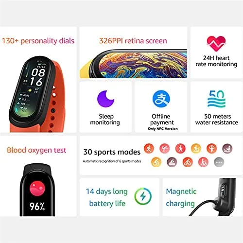 Xiaomi Mi Smart Band 6 - Black (Open Never Used)