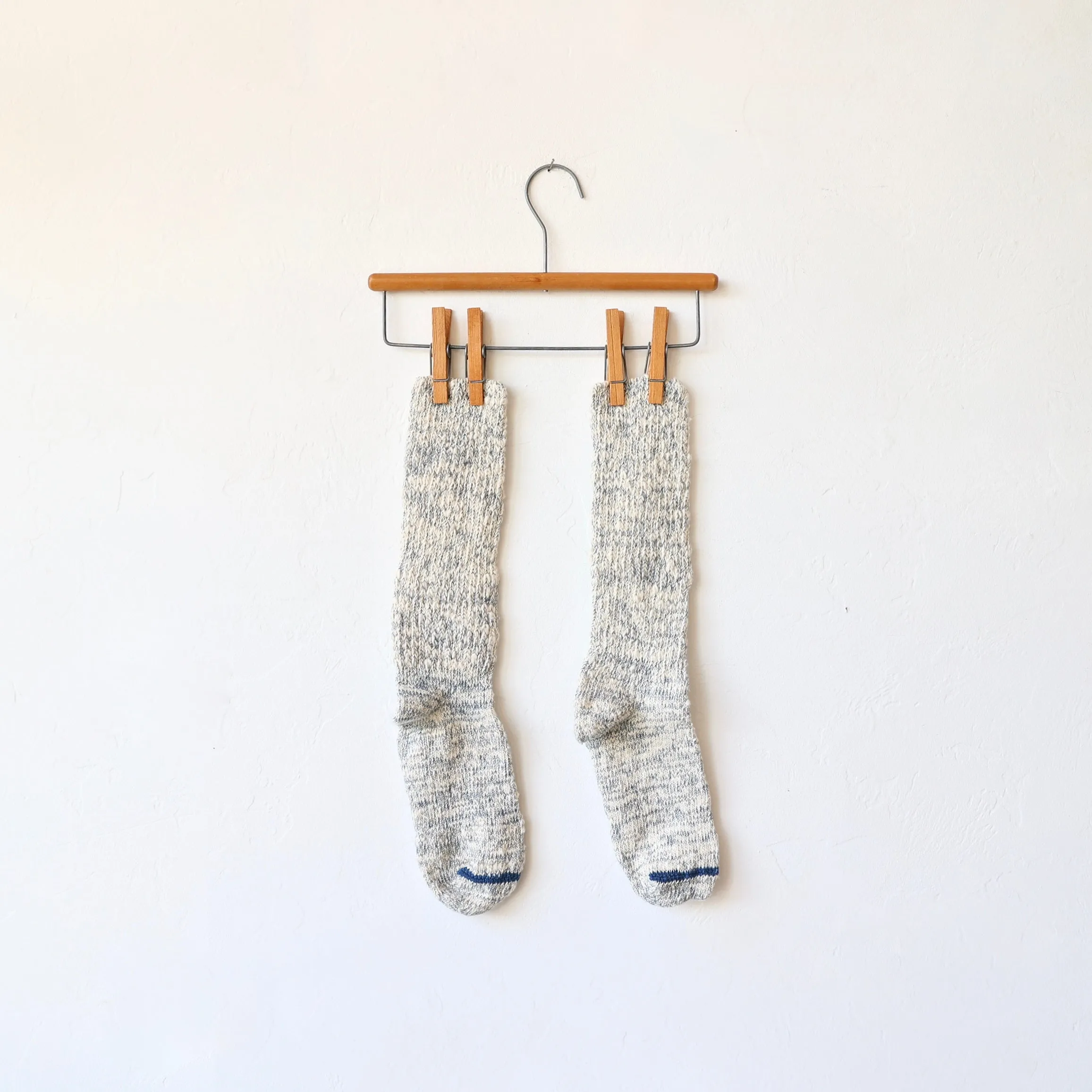 Yahae Organic Cotton Slipper Socks - Indigo/Natural