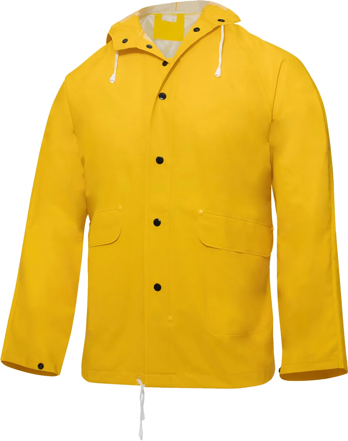 Yellow - Heavy Duty PVC Hooded Rain Jacket